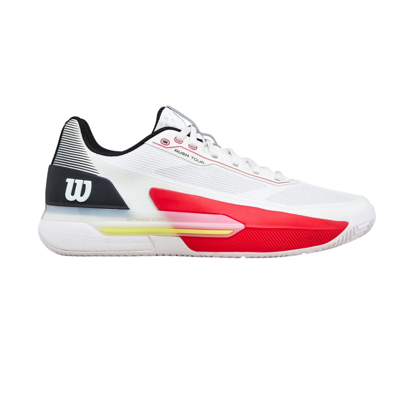 Wilson Rush Tour 5 Tennis Shoe Men - White/Red White Black Red Tennis Shoes Wilson