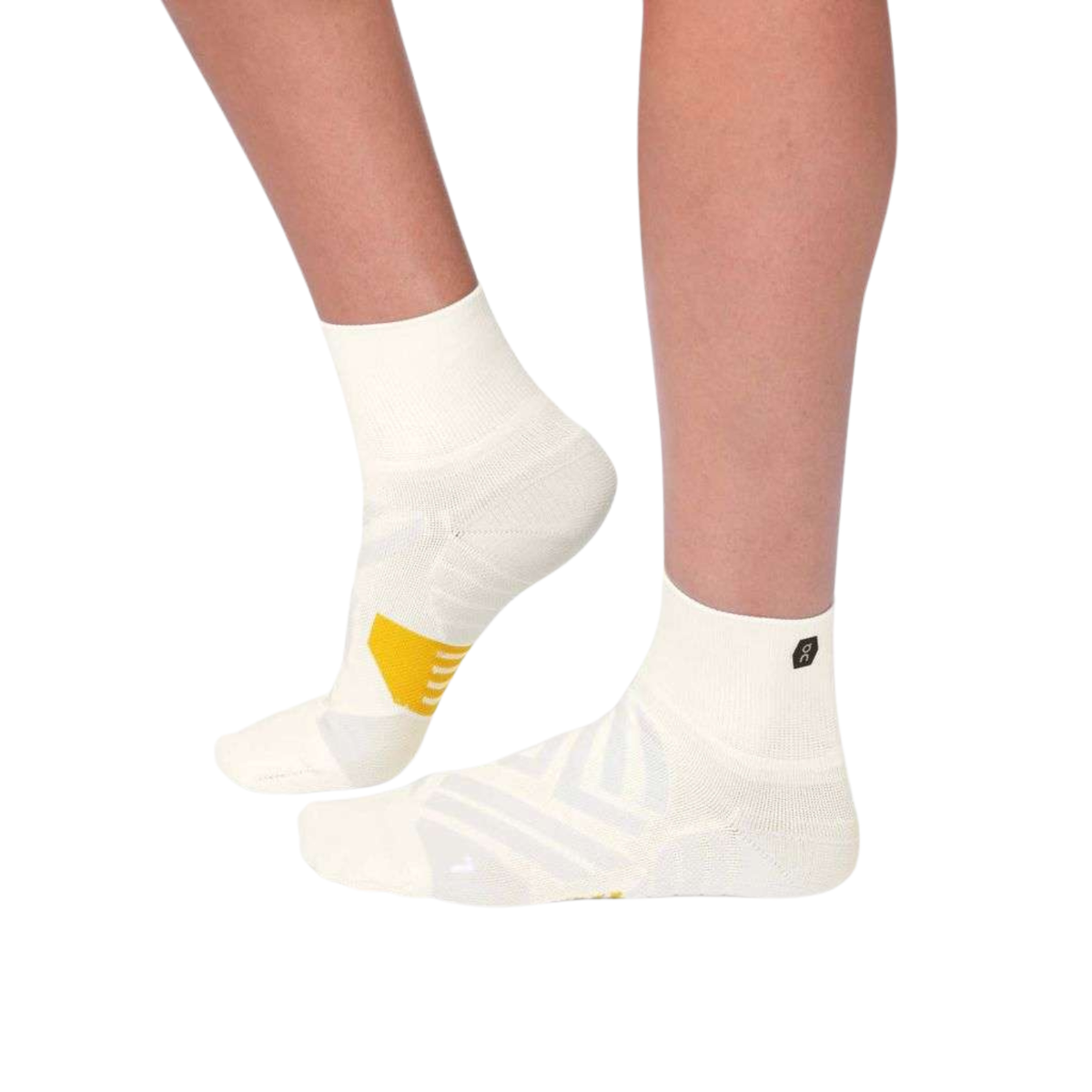 On Running Mid Sock Women - White/Ice Clothing On Running