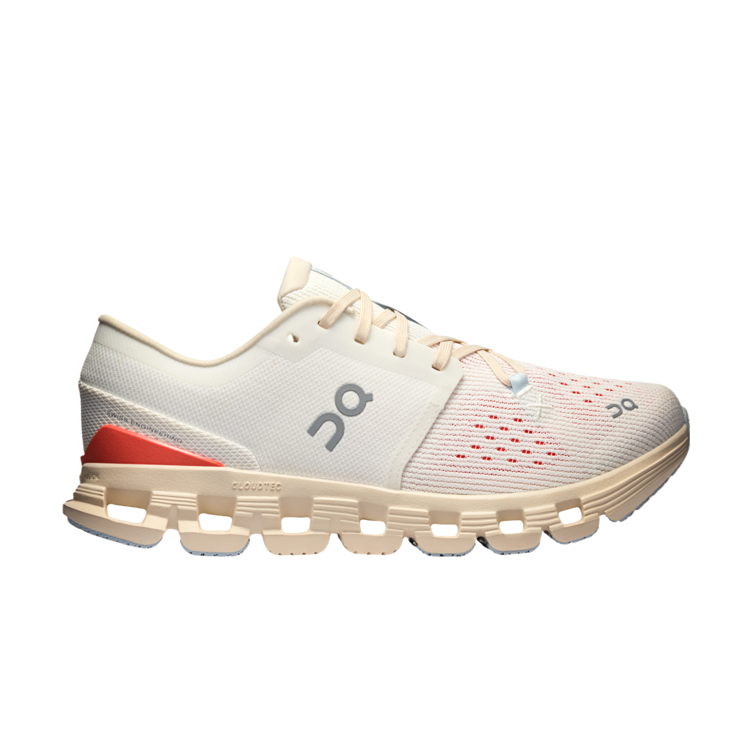 On Cloud X 4 Shoe Women Ivory/Salmon