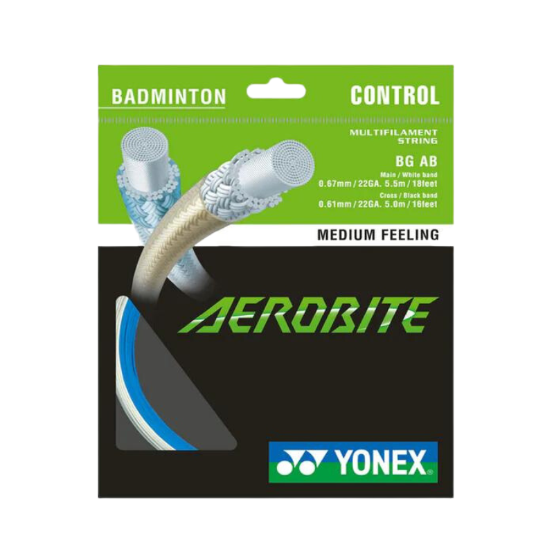 ガット Yonex Aerobite 10 sets Yonex Aerobite String (10m Set) White/Blue