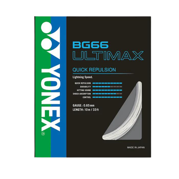 Yonex BG66 Ultimax String (10m Set) White
