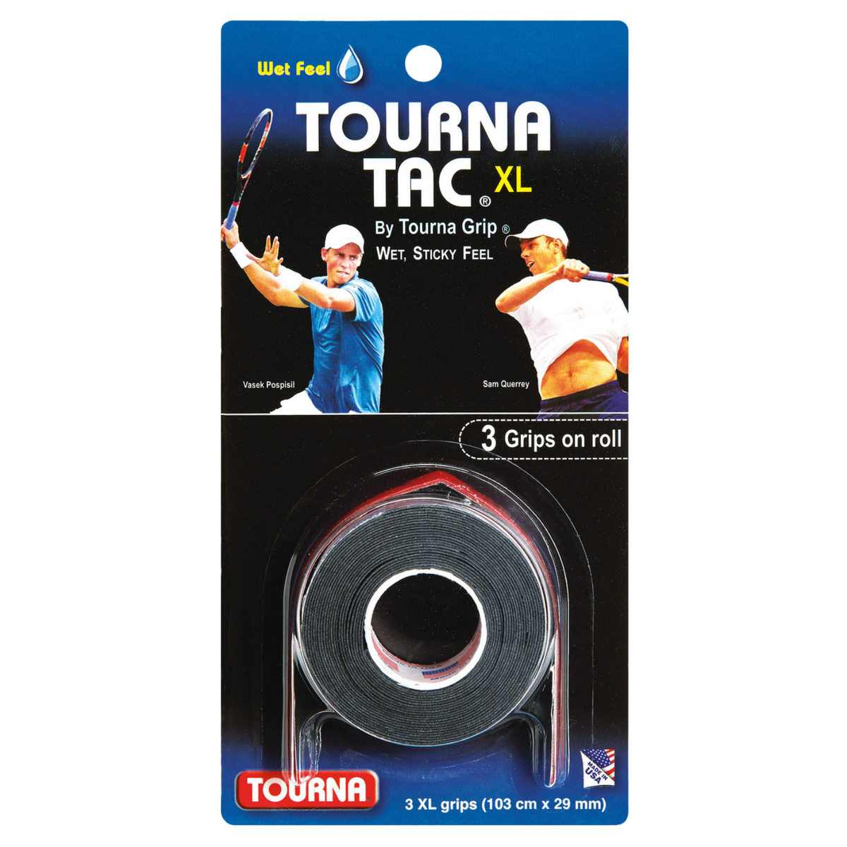 Tourna Tac XL Overgrip 3 Pack - White/Black/Pink Accessories Tourna
