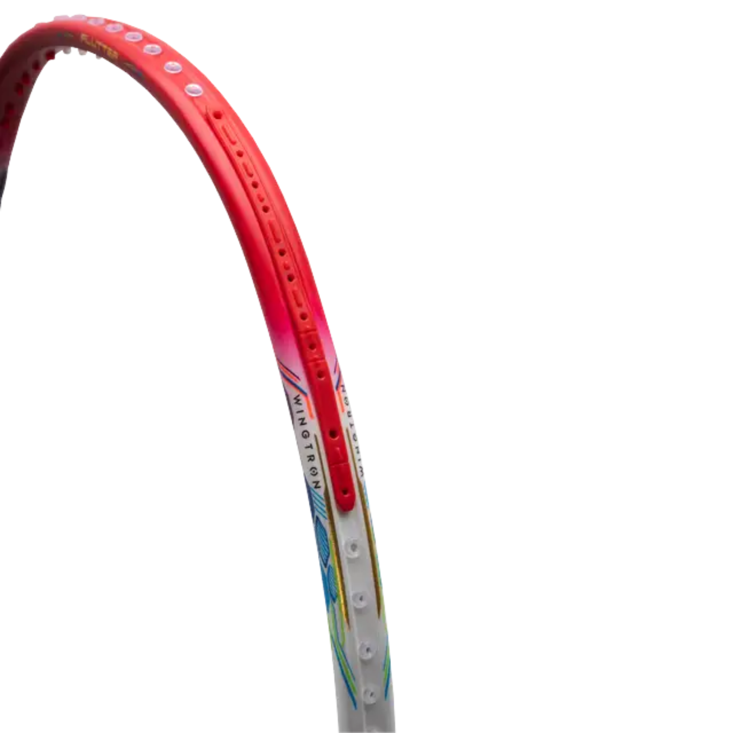 Hundred Flutter 7 Attack 4U Badminton Racket - White/Red Badminton Rackets Hundred