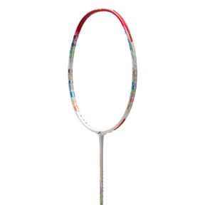 Hundred Flutter 7 Attack 4U Badminton Racket - White/Red Badminton Rackets Hundred