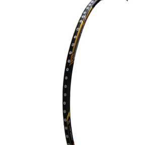 Hundred Nuclear 72 6U Badminton Racket - Black/White/Gold Badminton Rackets Hundred