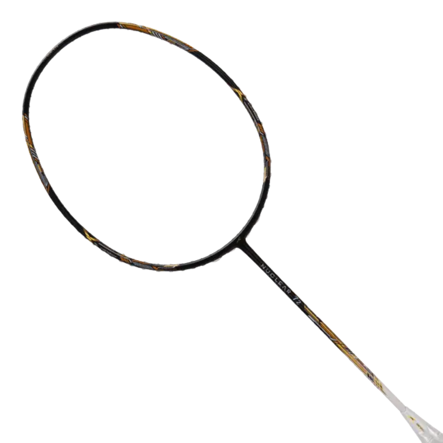 Hundred Nuclear 72 6U Badminton Racket - Black/White/Gold Badminton Rackets Hundred