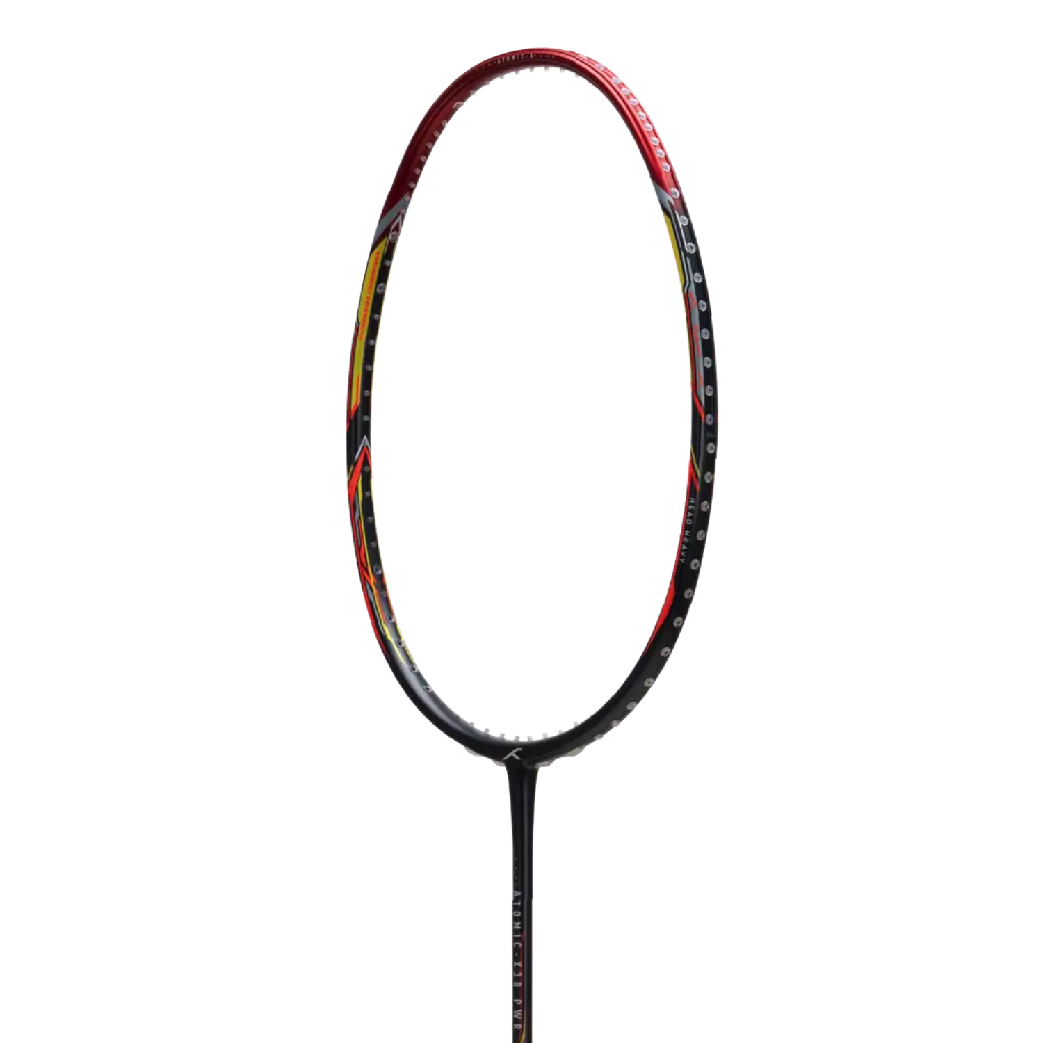 Hundred Atomic X 38 Power Badminton Racket - Charcoal/Red Badminton Rackets Hundred