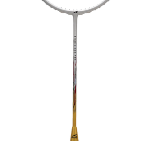 Hundred Atomic X 38 Power Badminton Racket - White/Gold Badminton Rackets Hundred