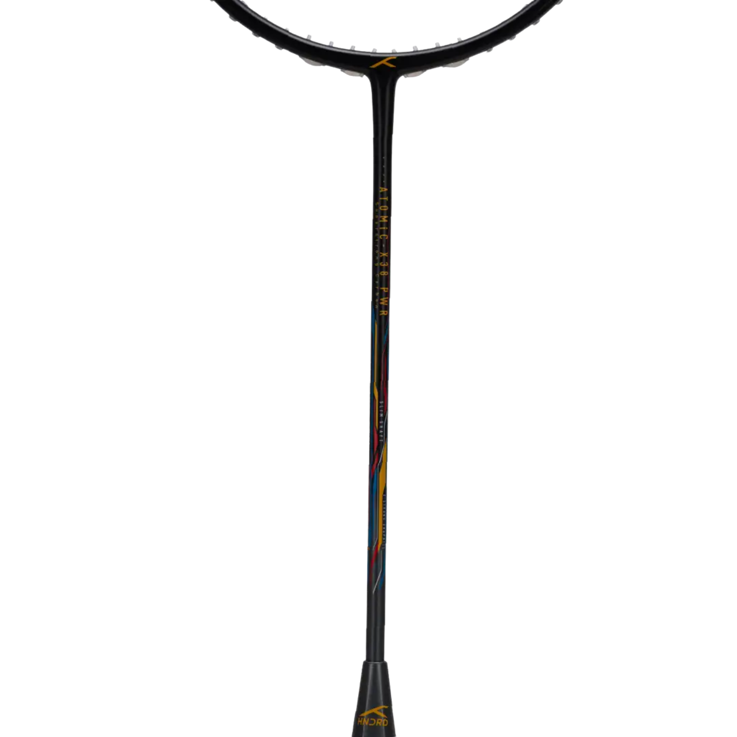 Hundred Atomic X 38 Power Badminton Racket - Black/Grey Badminton Rackets Hundred