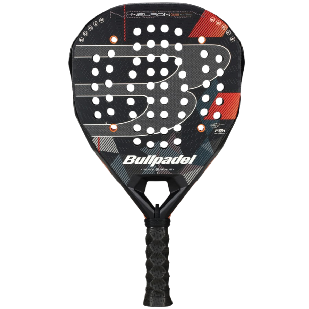 BullPadel Neuron 02 Edge 26 Padel Racket - Black Black One Size Padel BullPadel