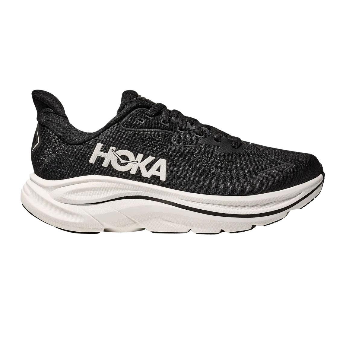Hoka Clifton 10 Wide Running Shoe Women - Black/White Black White Running Shoes Hoka