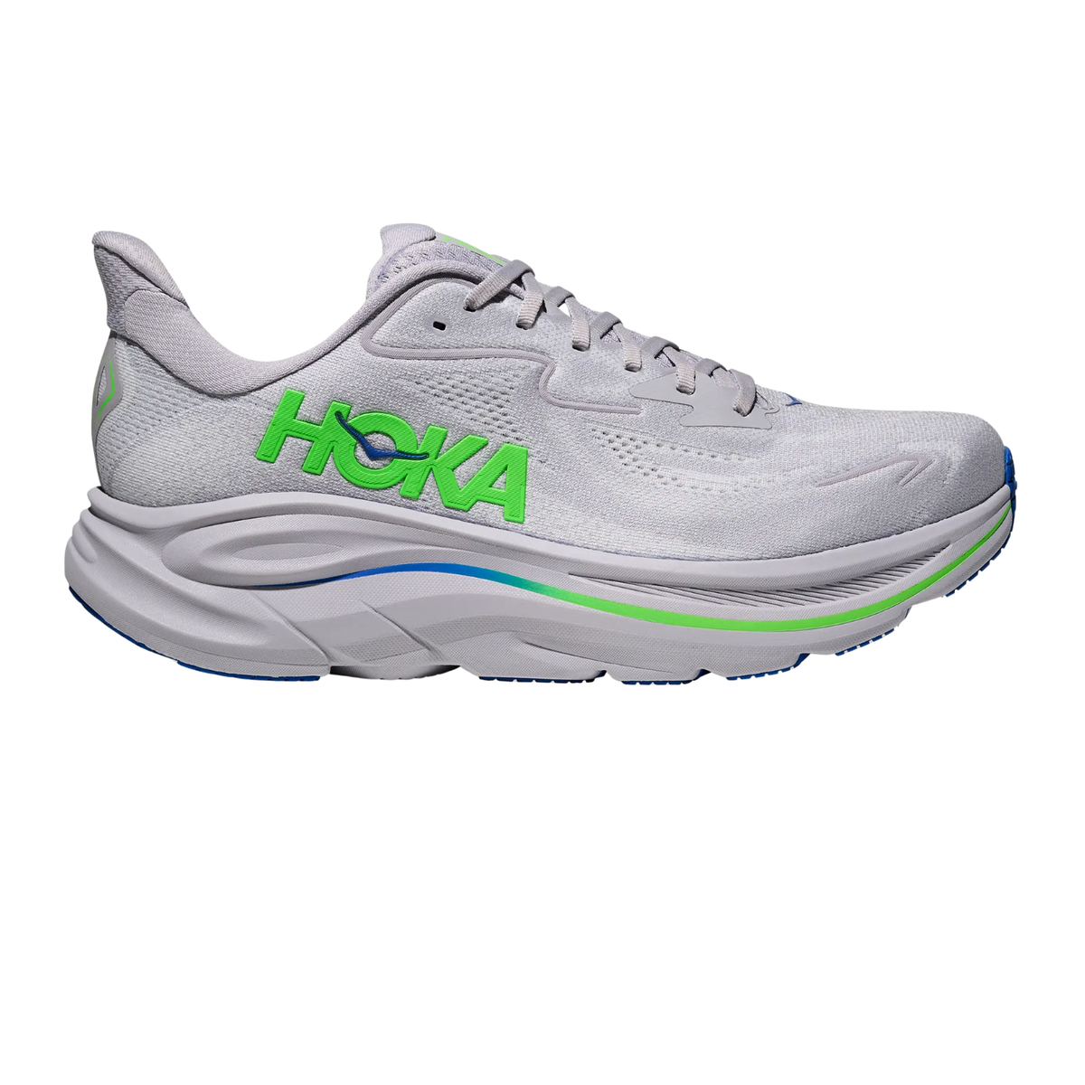 Hoka Clifton 10 Running Shoe Men - Ash Grey/Neon Green Ash Grey Neon Green Hoka