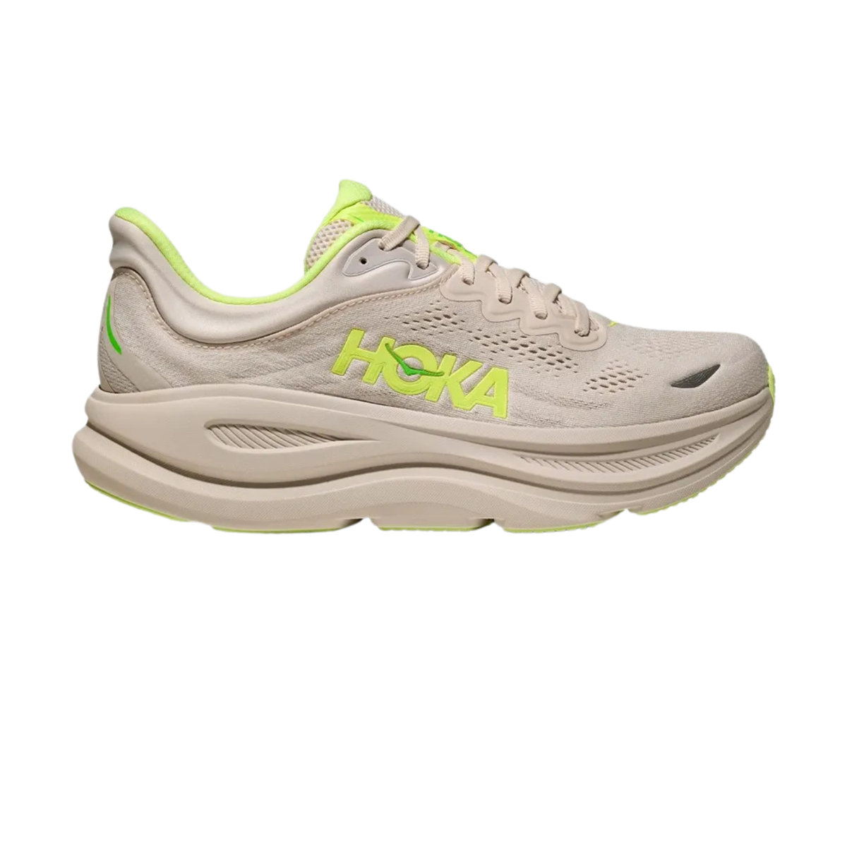 Hoka Bondi 9 Running Shoe Men - Grout/Neon Yuzu Grout Neon Yuzu Running Shoes Hoka