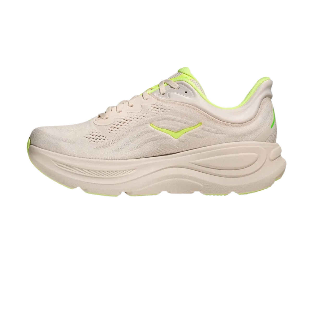 Hoka Bondi 9 Running Shoe Men - Grout/Neon Yuzu Running Shoes Hoka