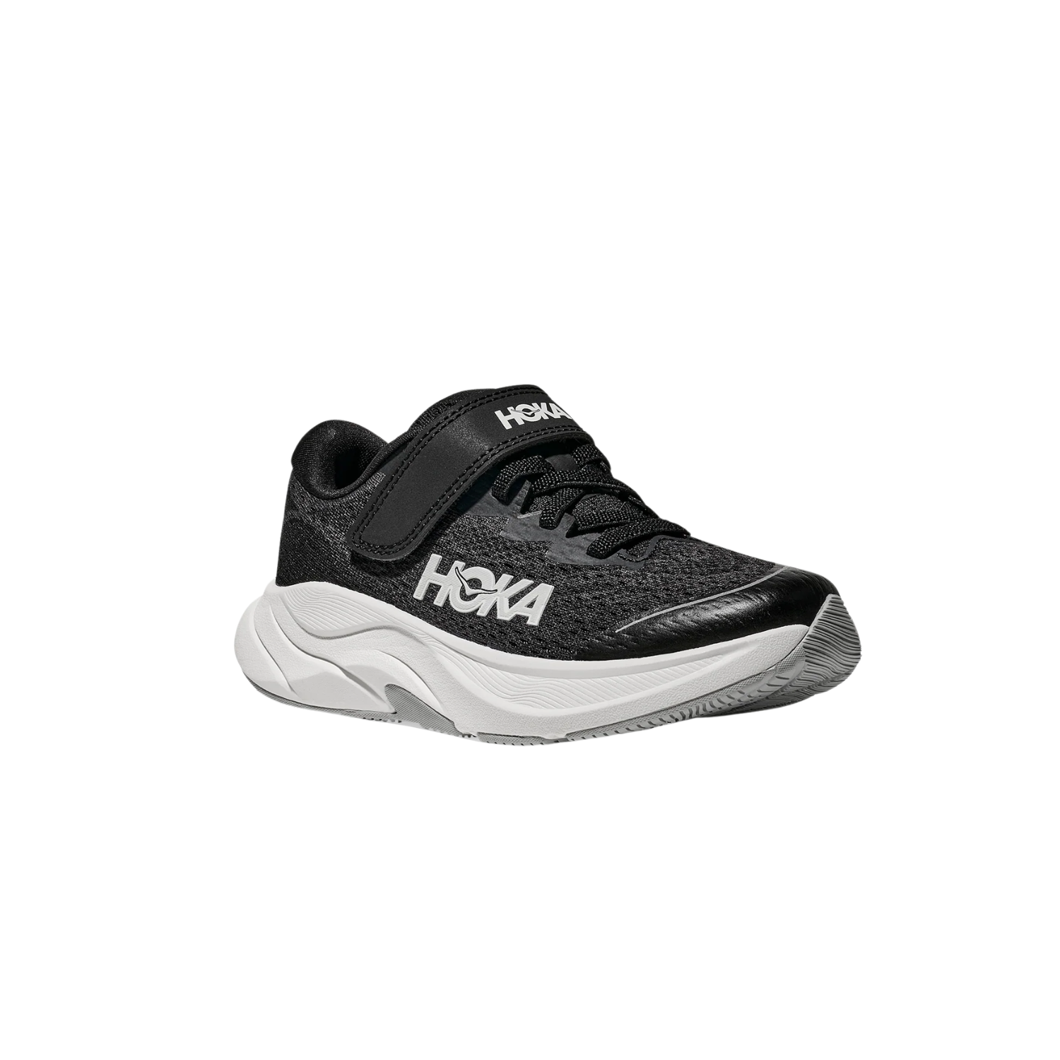 Hoka Rincon 4 Little Kids Shoe - Black/White Running Shoes Hoka