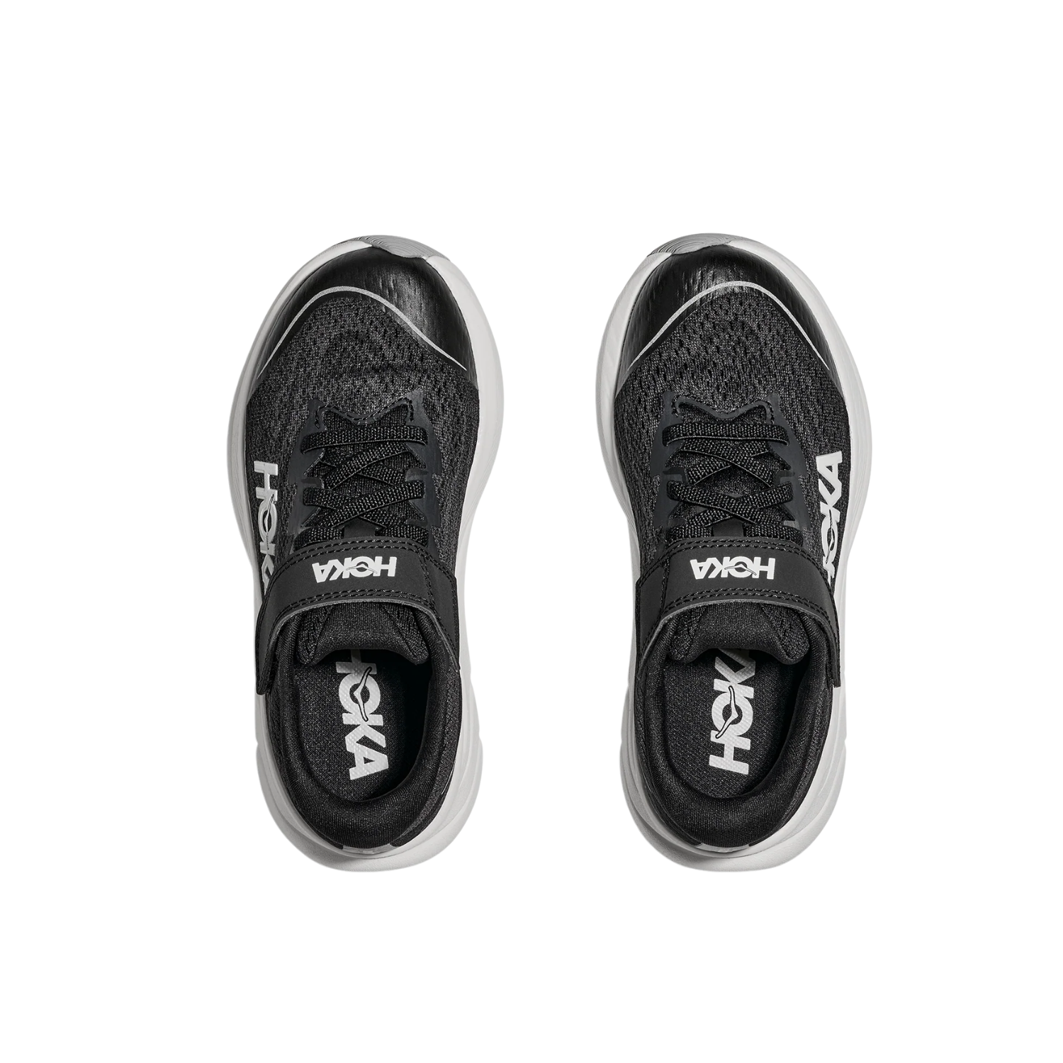 Hoka Rincon 4 Little Kids Shoe - Black/White Running Shoes Hoka