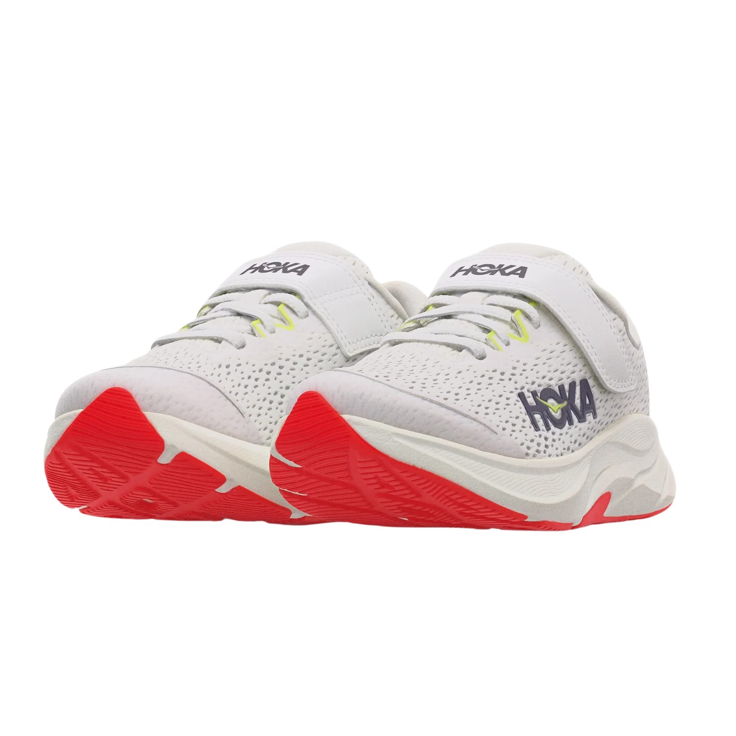 Hoka Rincon 4 Little Kids Shoe - Frost/Neon Yuzu Running Shoes Hoka