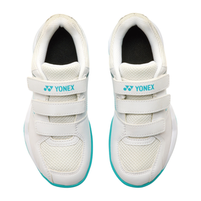 Yonex SHBSF1JBEX PC Strider Flow Badminton Shoe Junior Belt - White/Mint Badminton Shoes Yonex