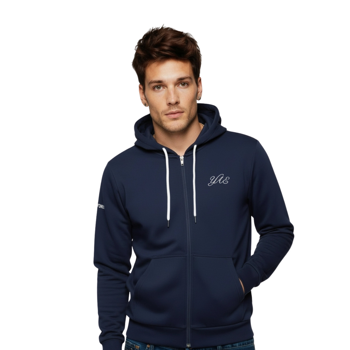 Yonex All England 1899 Unisex Zip Hoodie 26 - Oxford Blue Clothing Yonex