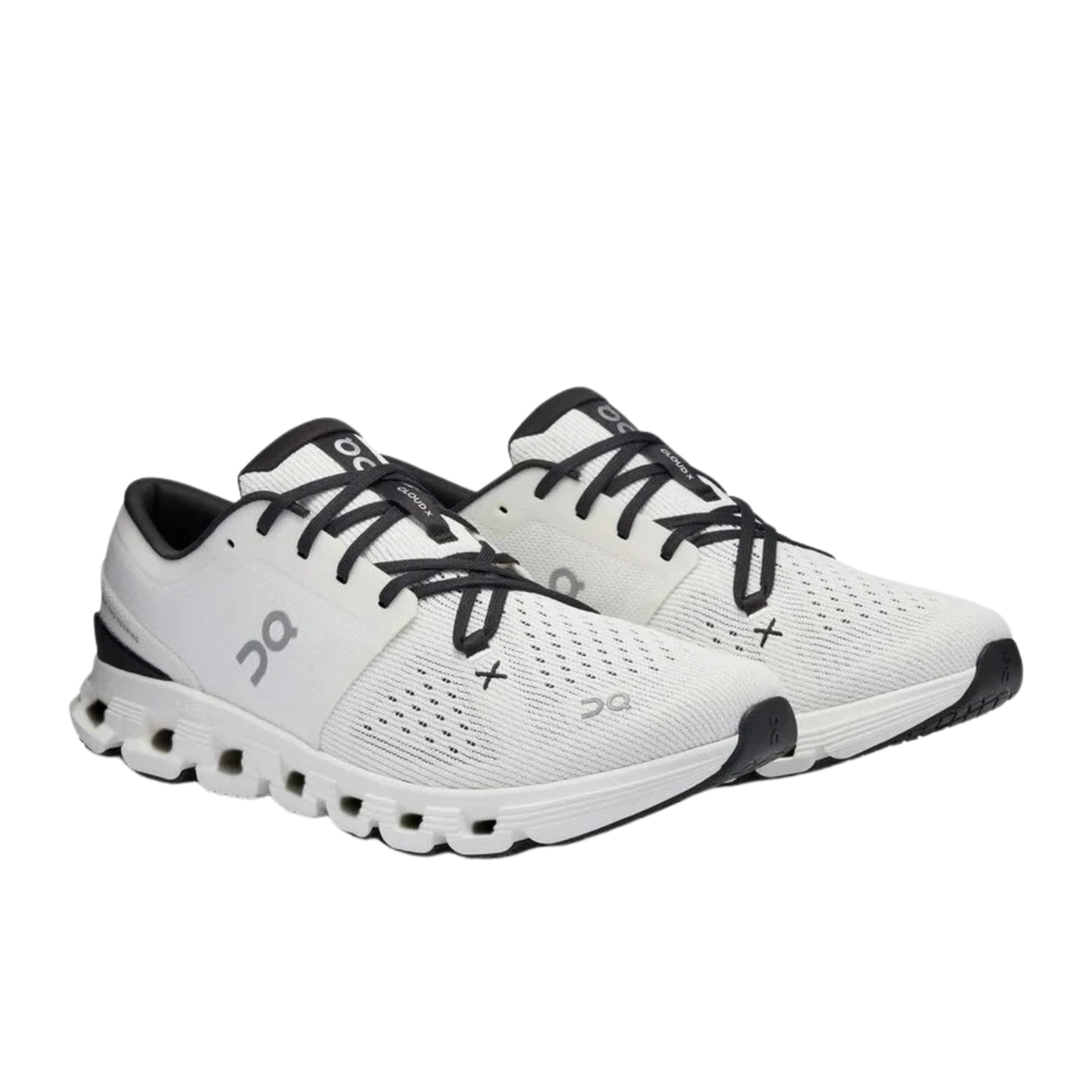 On Running Cloud X 4 Running Shoe Women, Ivory/Black, back view