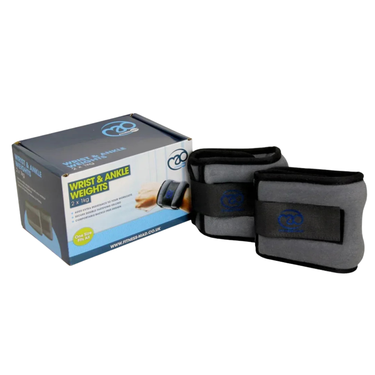 Fitness Mad Neoprene Wrist/Ankle Weights 0.5kg Exercise & Fitness Fitness Mad