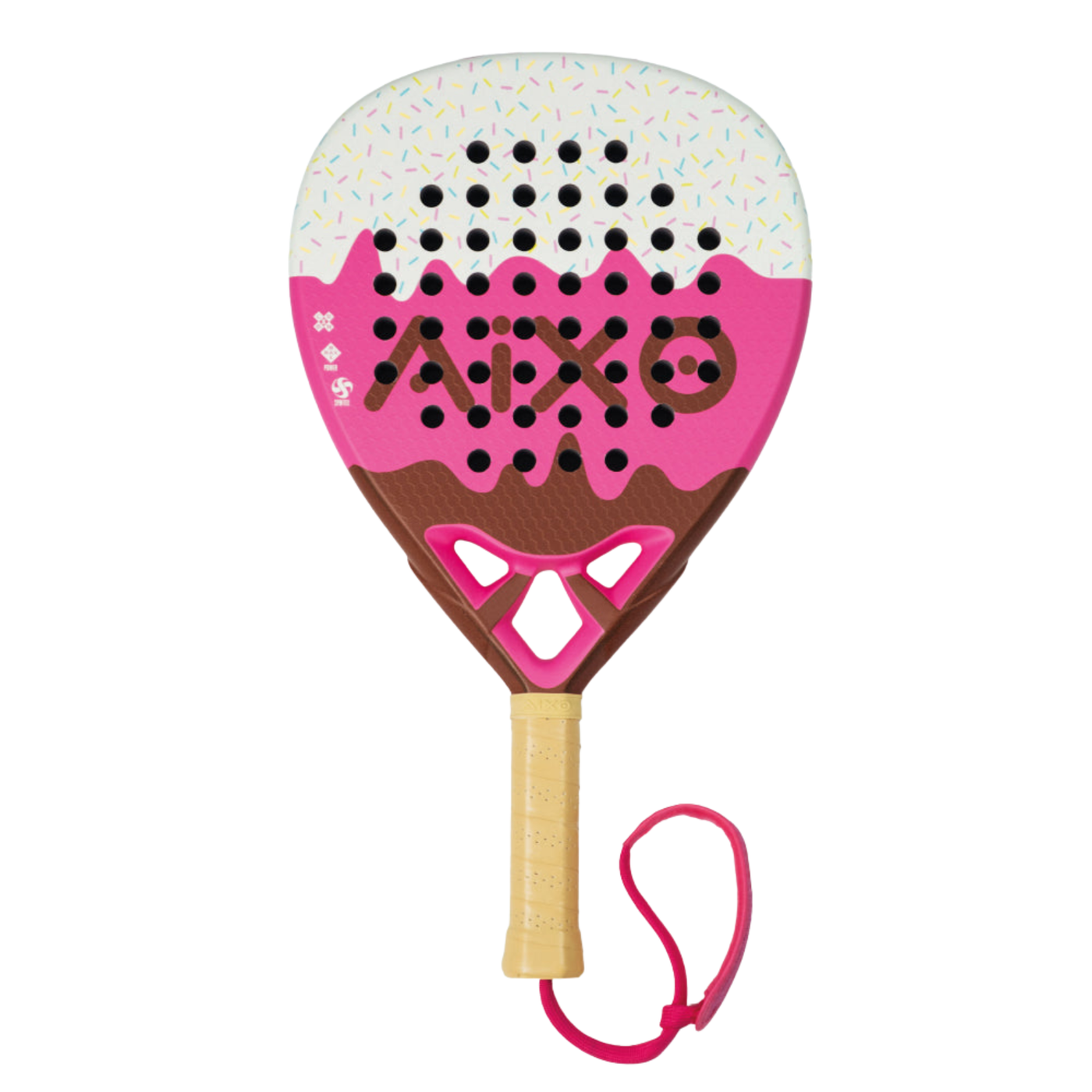 Aixo Sundae Padel Racket - 3K Carbon RL-BO5 Pink One Size Padel Aixo