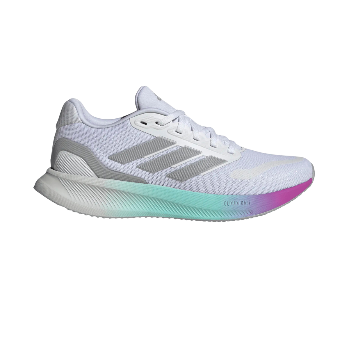 Adidas Runfalcon 5 Running Shoe Women - White/Silver/Black White Silver Black Running Shoes Adidas