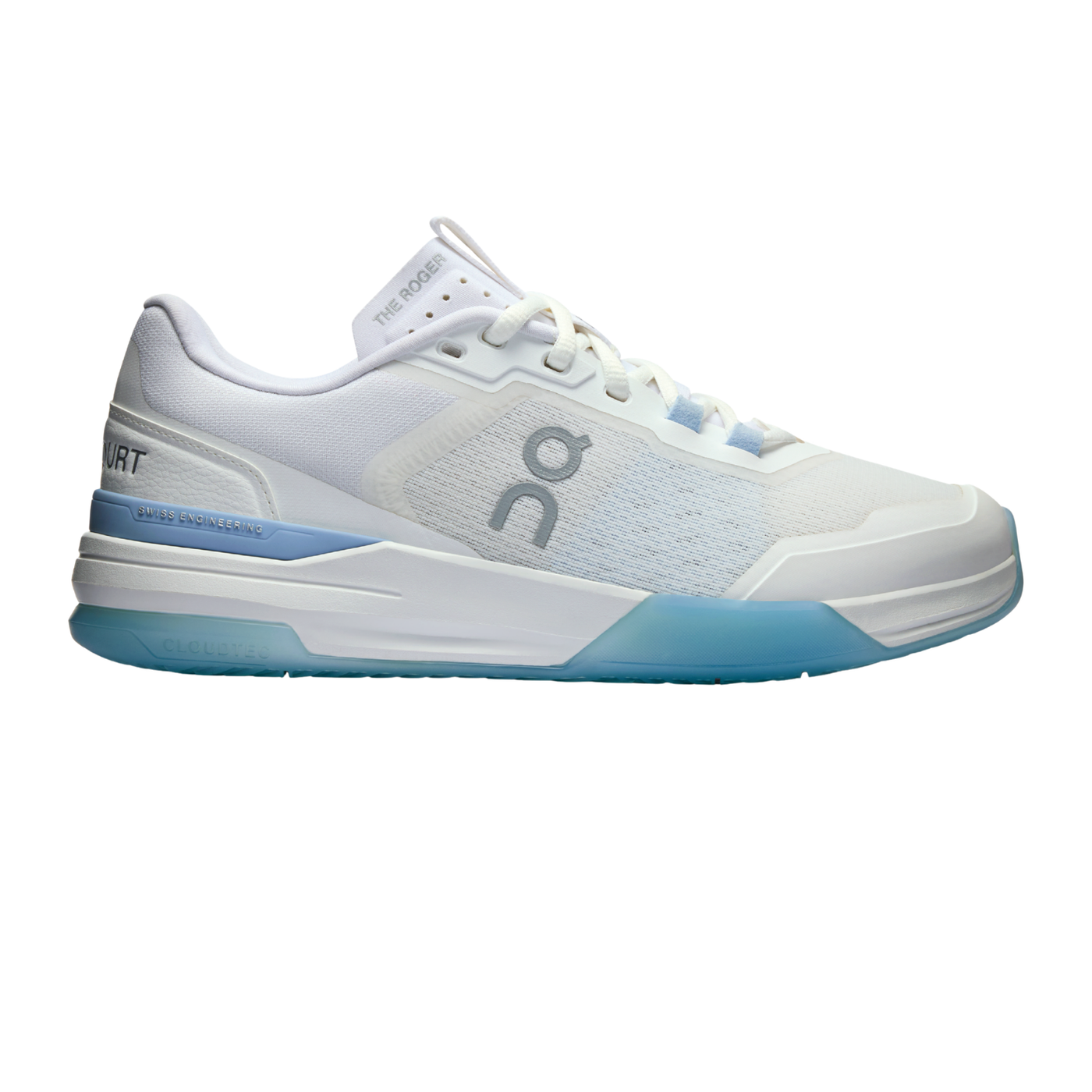 On THE ROGER Advantage Pro Tennis Shoes Women - White/Chambray White Chambray Tennis Shoes On Running