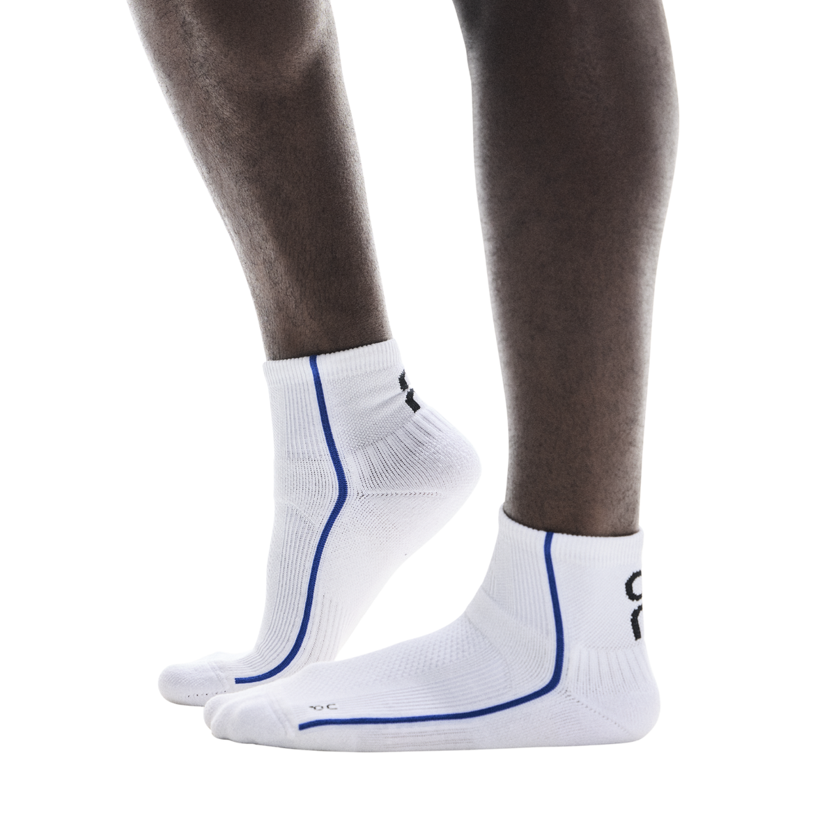 On Court Sock Mid 1 Unisex - White/Indigo Clothing On Running