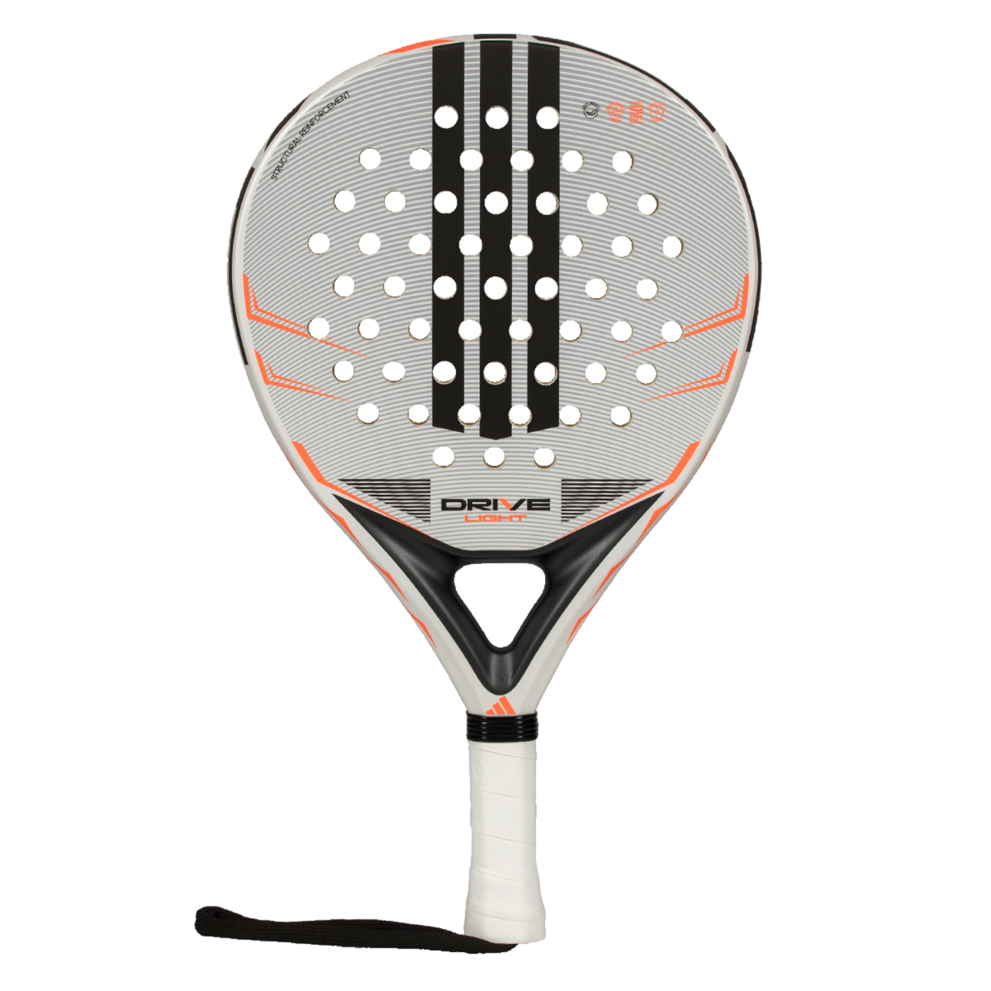 Adidas Drive Light 2026 Padel Racket - White/Orange Padel Adidas