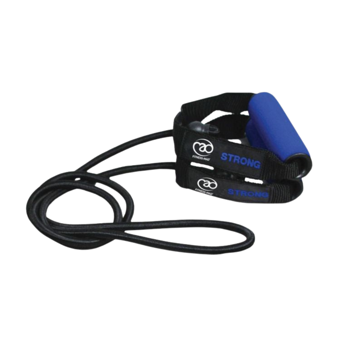 Fitness Mad Strong Resistance Tube & Exercise Guide – Dark Blue Exercise & Fitness Fitness Mad