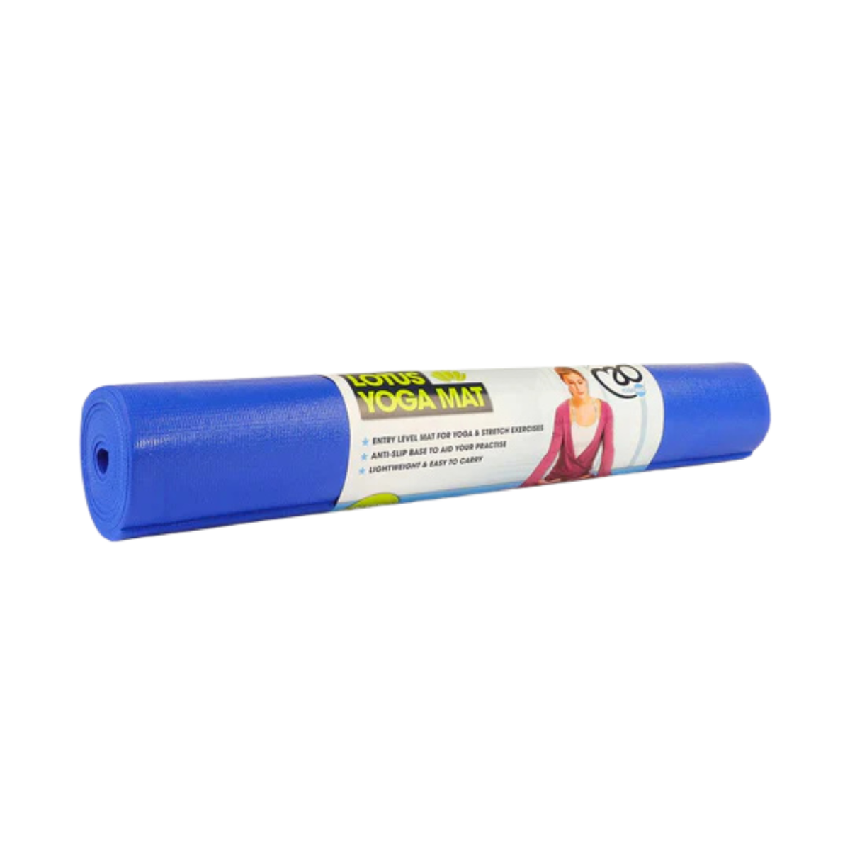 Fitness Mad Lotus Yoga Mat 4mm - Purple & Blue BLUE One Size Exercise & Fitness Fitness Mad