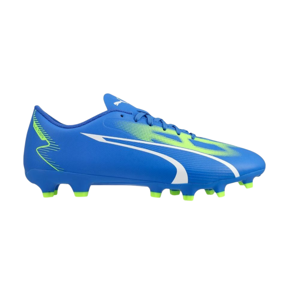 Puma Ultra Play FG/AG Football Boots Unisex - Ultra Blue/ White/ Pro Green Football Boots Puma
