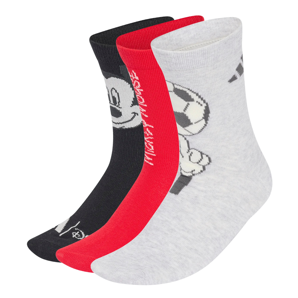 Adidas Disney Mickey Mouse Socks Unisex - Black/Red/Grey KR2340 Black Red Grey Clothing Adidas