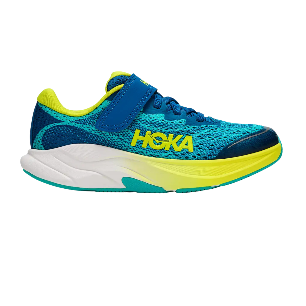 Hoka Rincon 4 Running Shoe Kids - Electric Aqua/Neon Citrus Electric Aqua Neon Hoka Citrus Running Shoes Hoka