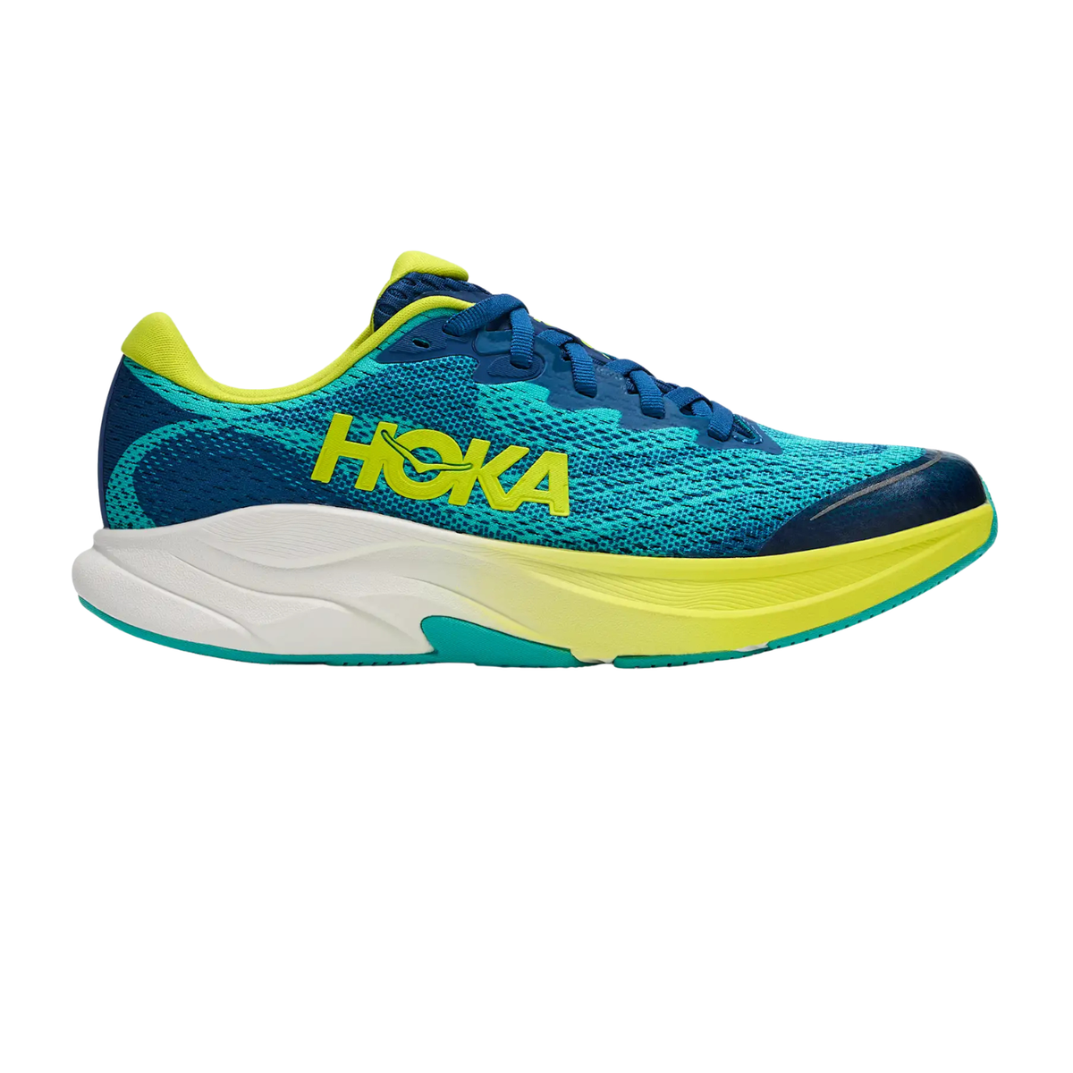 Hoka Rincon 4 Running Shoe Junior - Electric Aqua/Neon Citrus Electric Aqua Neon Hoka Citrus Running Shoes Hoka