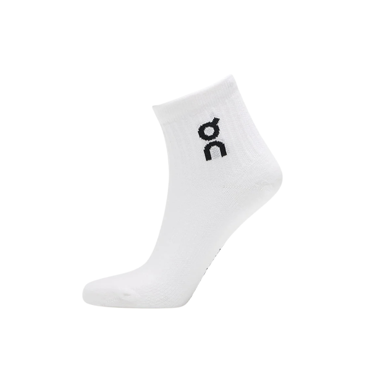 On Running Logo Sock Mid 3 Pack Unisex - White Socks On Running