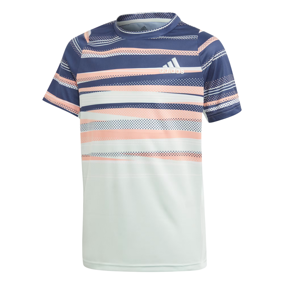 Adidas Boys FreeLift AEROREADY Tennis Tee, Tech Indigo, front view