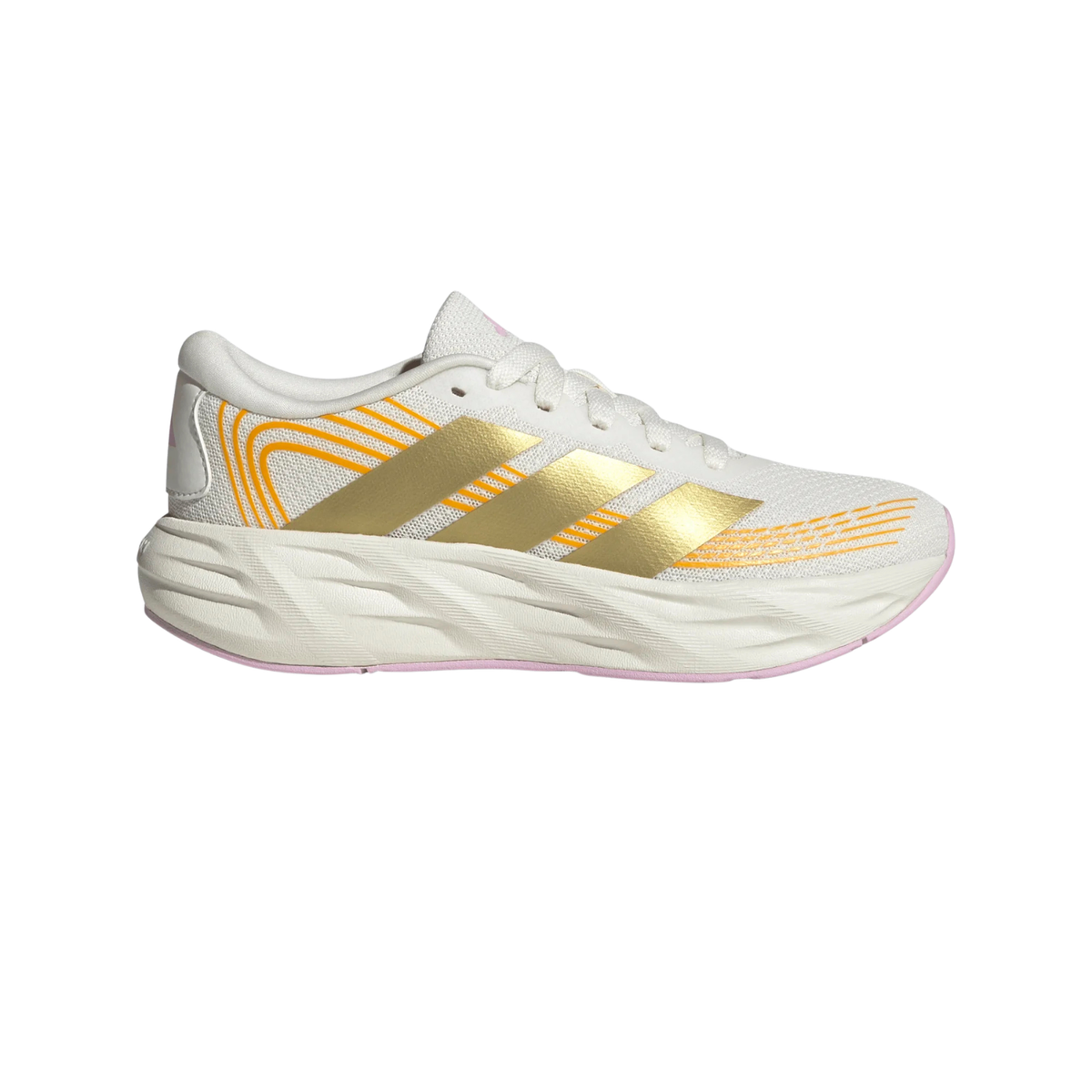 Adidas Galaxy 8 Running Shoe Junior - White/Gold/Lilac Running Shoes Adidas