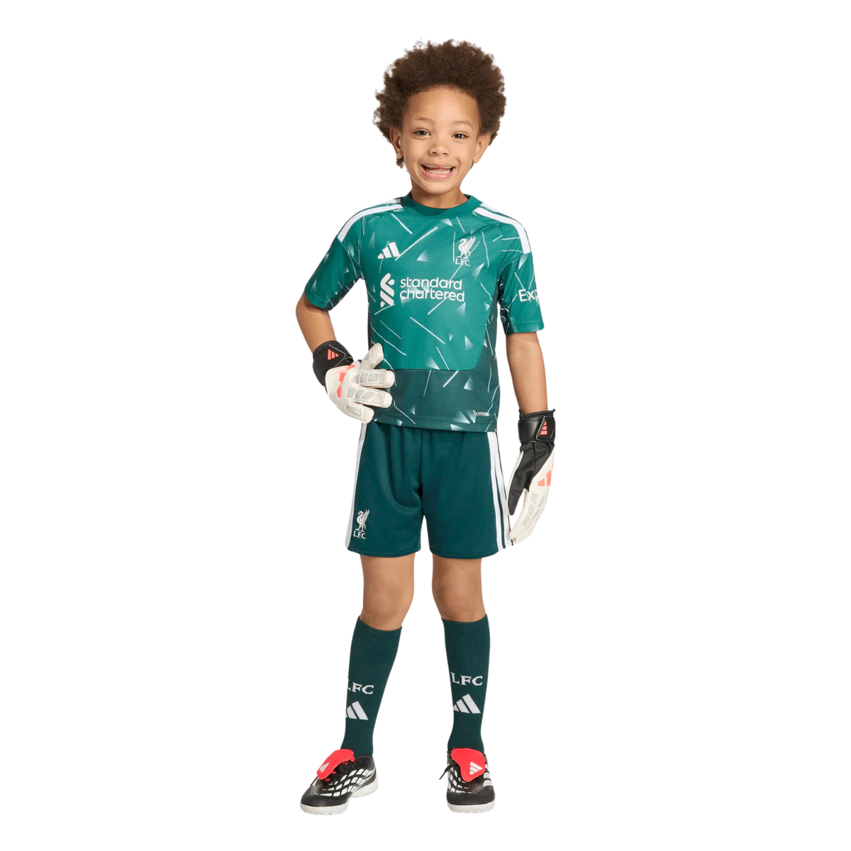 Adidas Liverpool F.C. 26/27 Goalkeeper Kids Set - Green Clothing Adidas