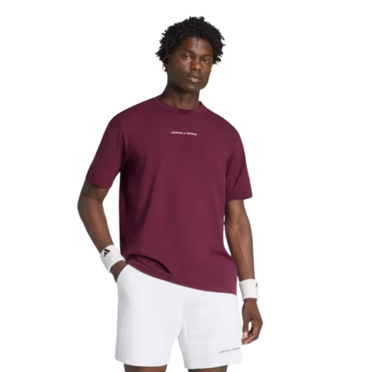 Adidas Tennis Climacool Tee Men, Maroon, back view