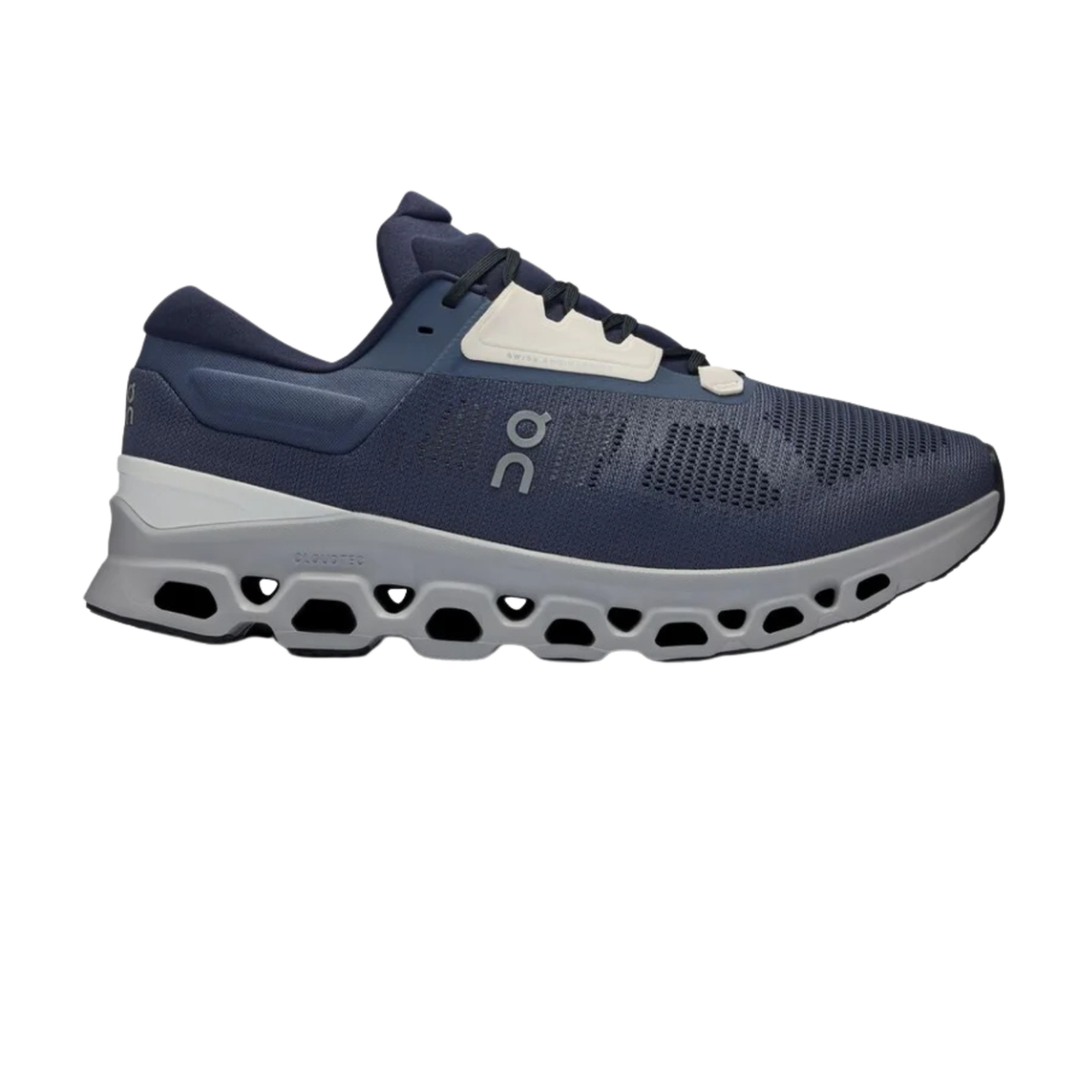 On Cloudstratus 3 Men's Road Running Shoes, Navy, back view