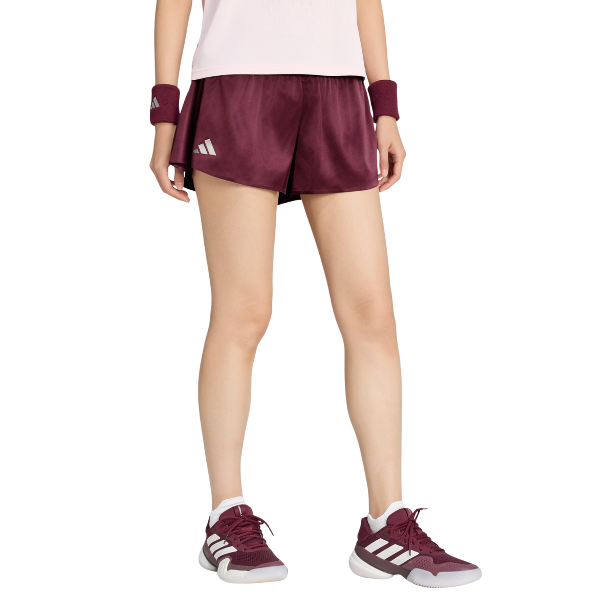 Adidas Tennis Climacool Pro Shorts Women, Maroon, back view