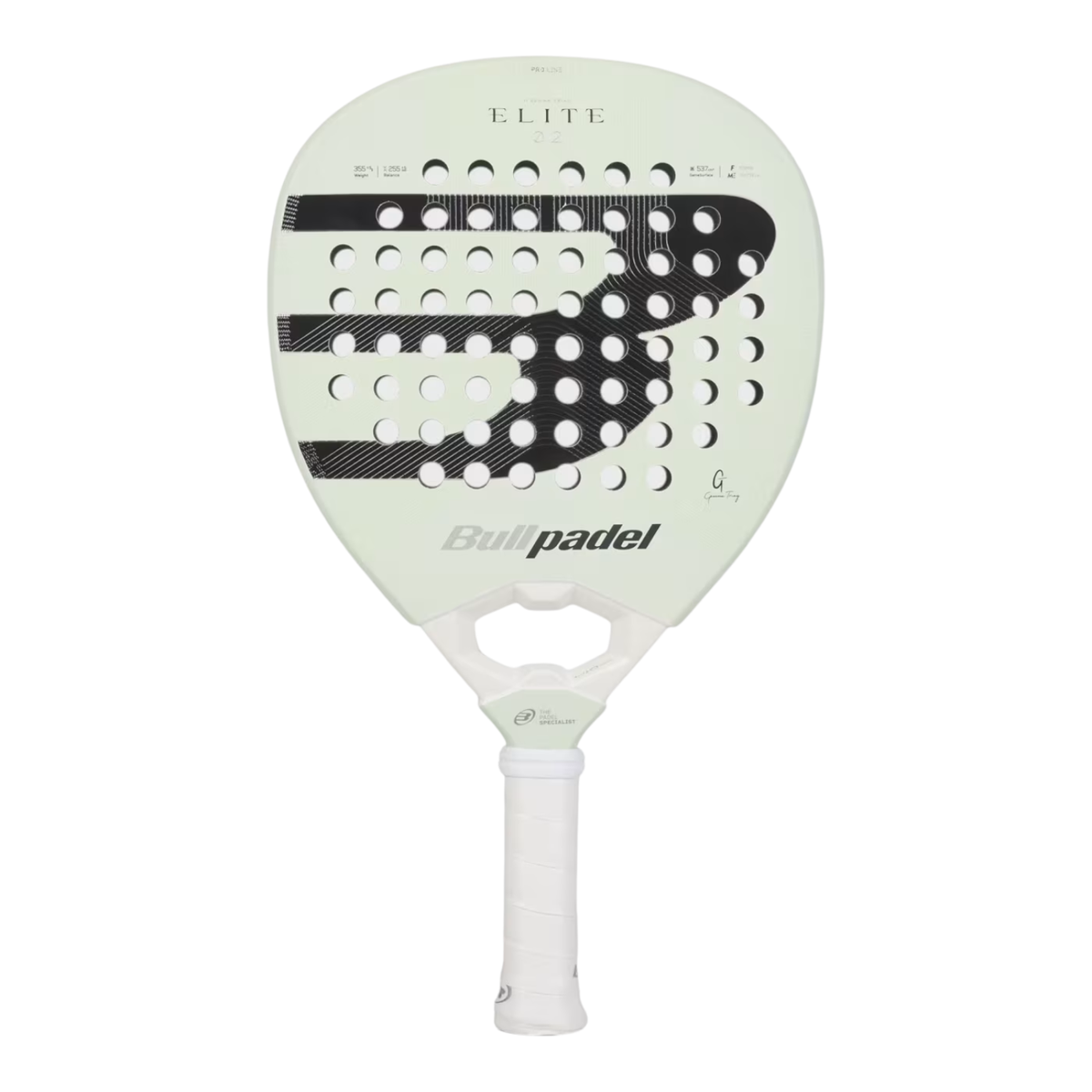 Bullpadel Elite 02 27 Padel Racket, Mint, front view