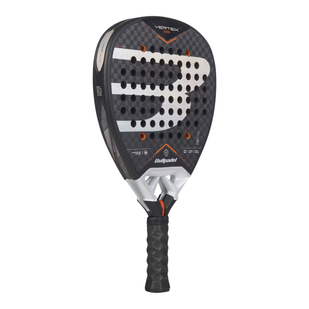 Bullpadel Vertex 05 27 Padel Racket, Black, back view