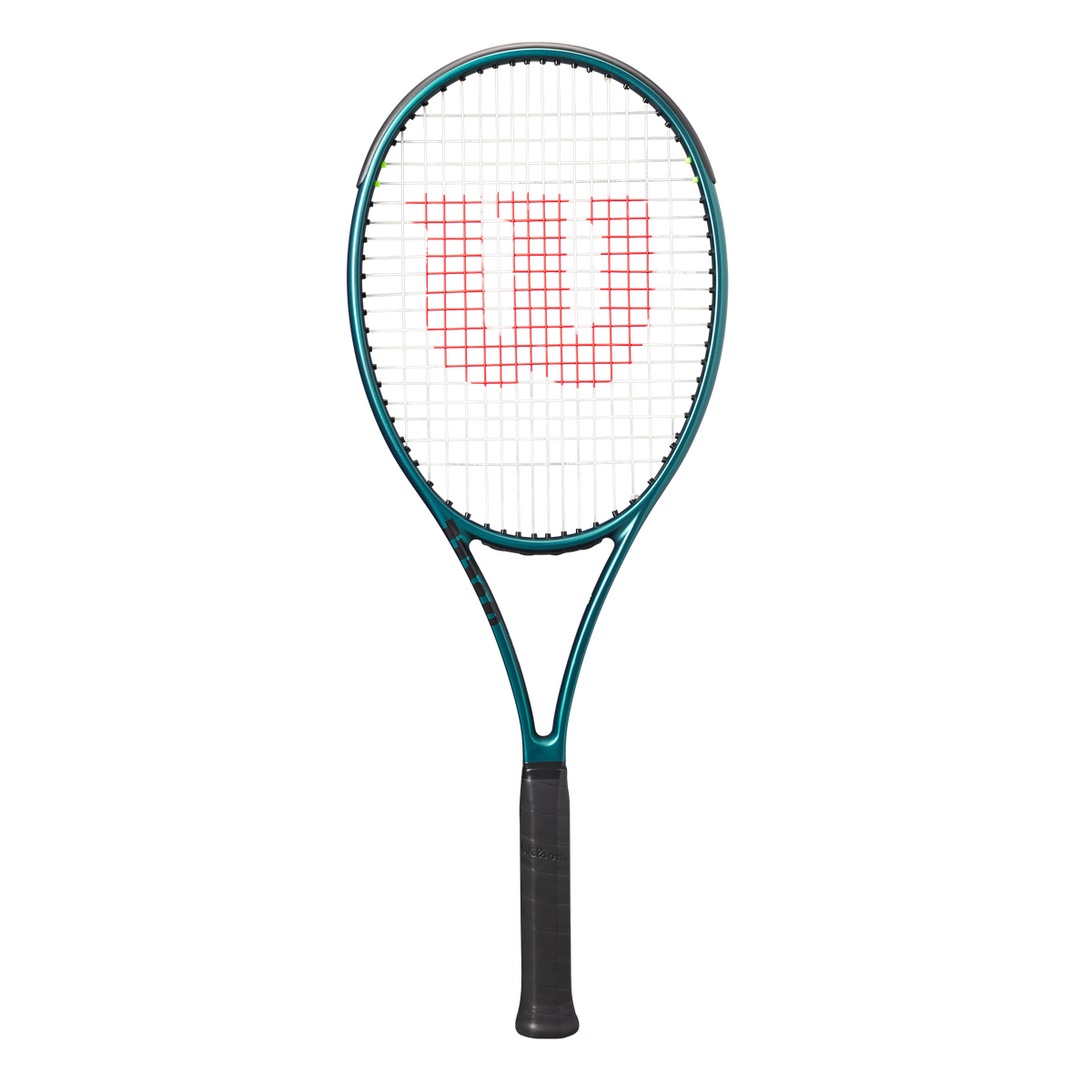 Wilson Blade 98 v9 16x19 Tennis Racket, 305g Unstrung, Green/Black, front view