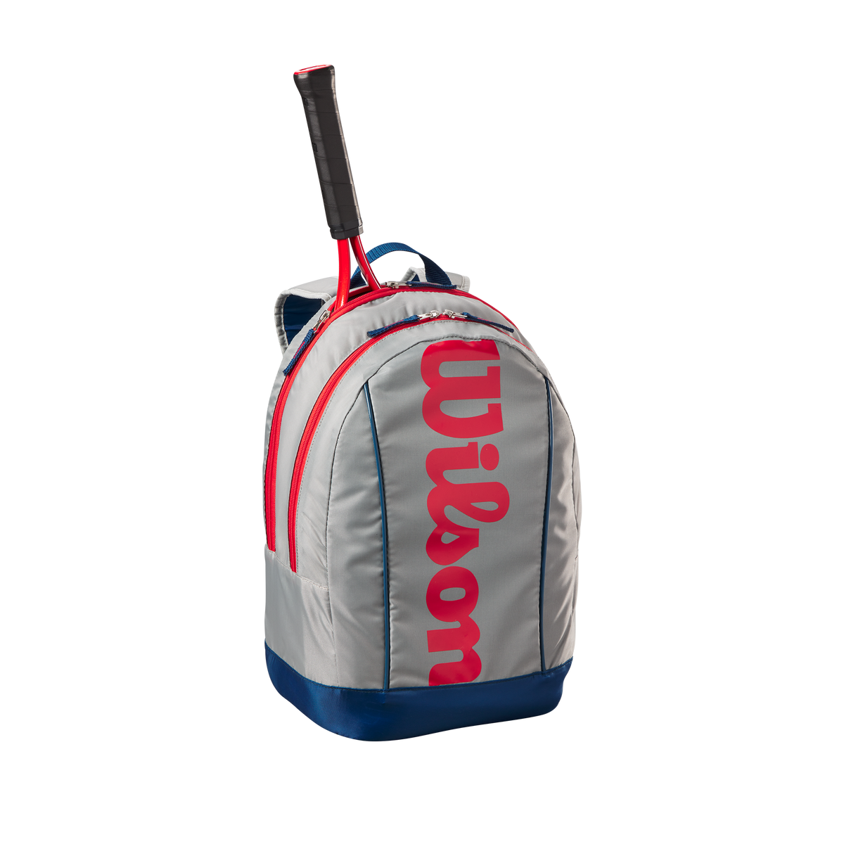 Wilson Junior Backpack - Grey/Red Light Grey Red Blue Backpack Luggage Wilson