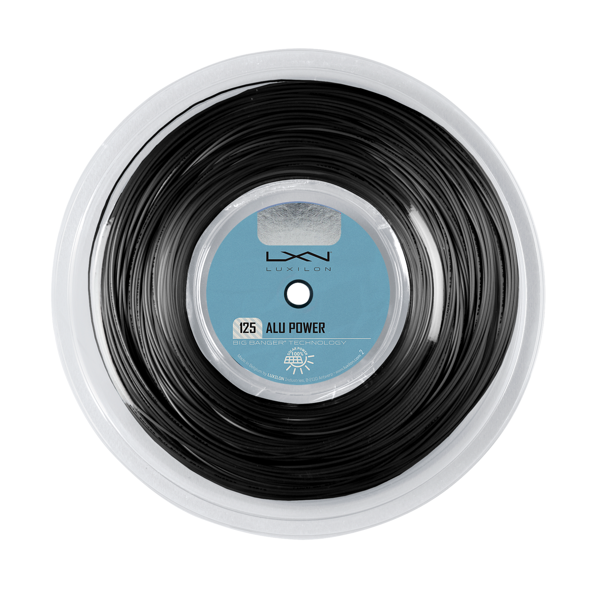 Luxilon Alu Power 125/200M Tennis String Reel - Black Black 1.25mm 200m String (Reel) Luxilon