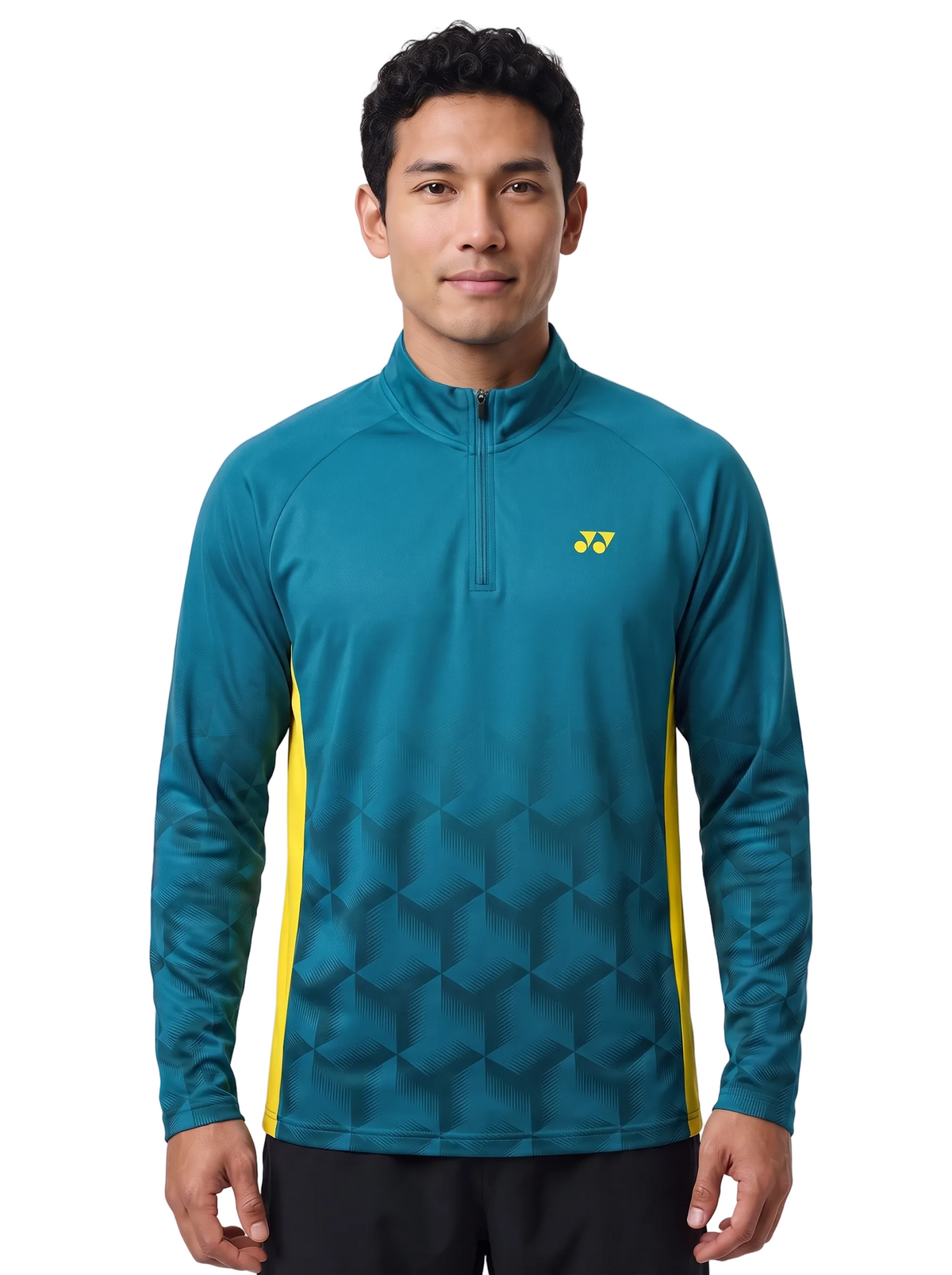 Yonex YML7 Unisex 1/4 Zip Midlayer - Teal Clothing Yonex