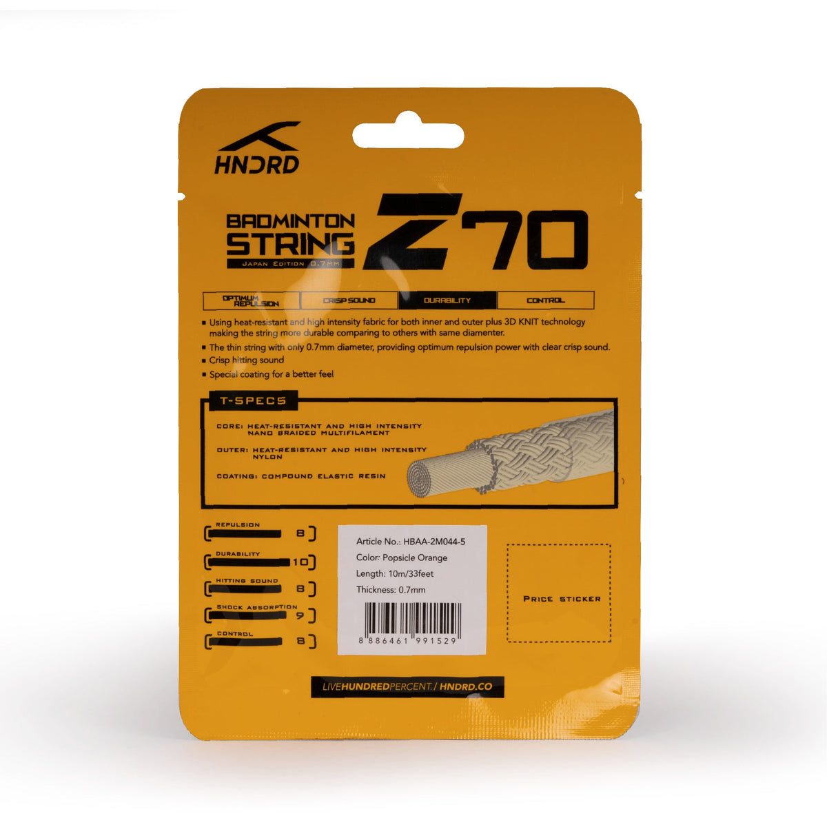 Hundred 70 Z Badminton String HBAA-2M044-5 String (Packs) Hundred